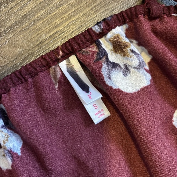 Xhilaration Red White Tiered Ruffled Mini Dress - Picture 5 of 5